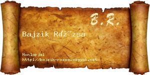 Bajzik Rózsa névjegykártya