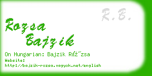 rozsa bajzik business card